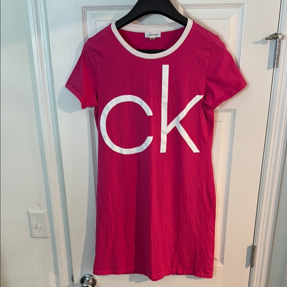 Calvin Klein Fuchsia Logo Dress